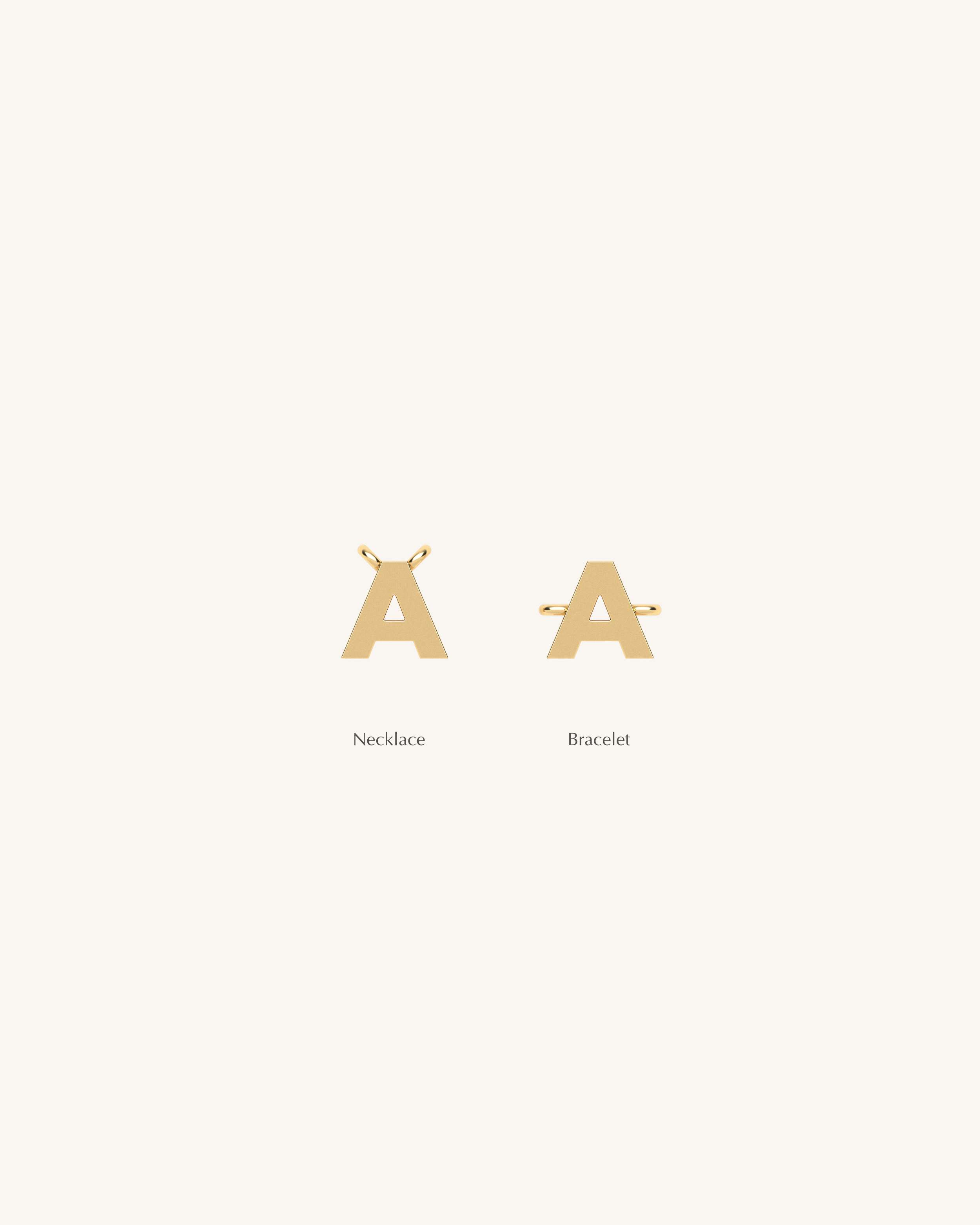Fixed Letter Charm | Add To Your Piece
