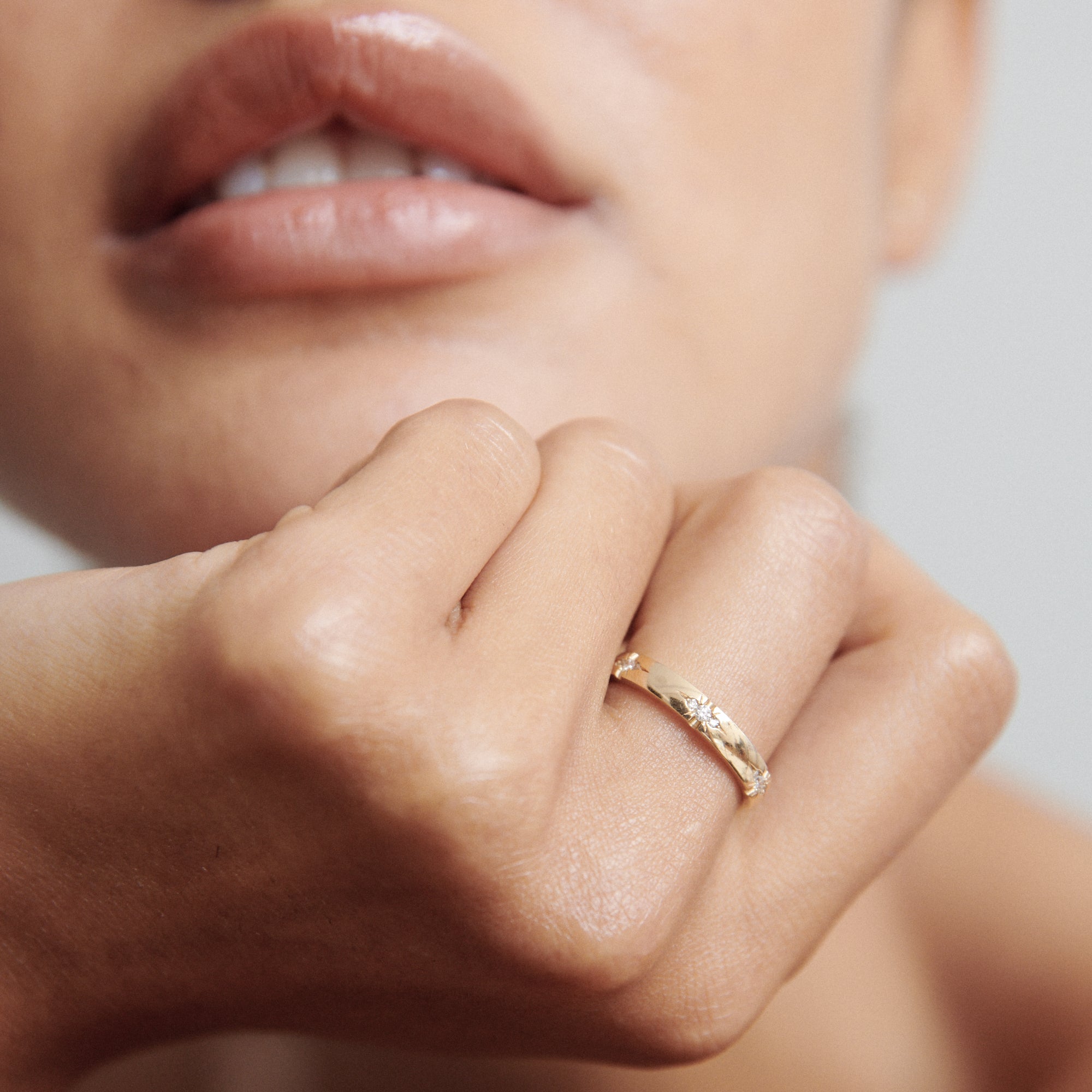 Luna Ring | Archive Trio Diamond Star Set Ring
