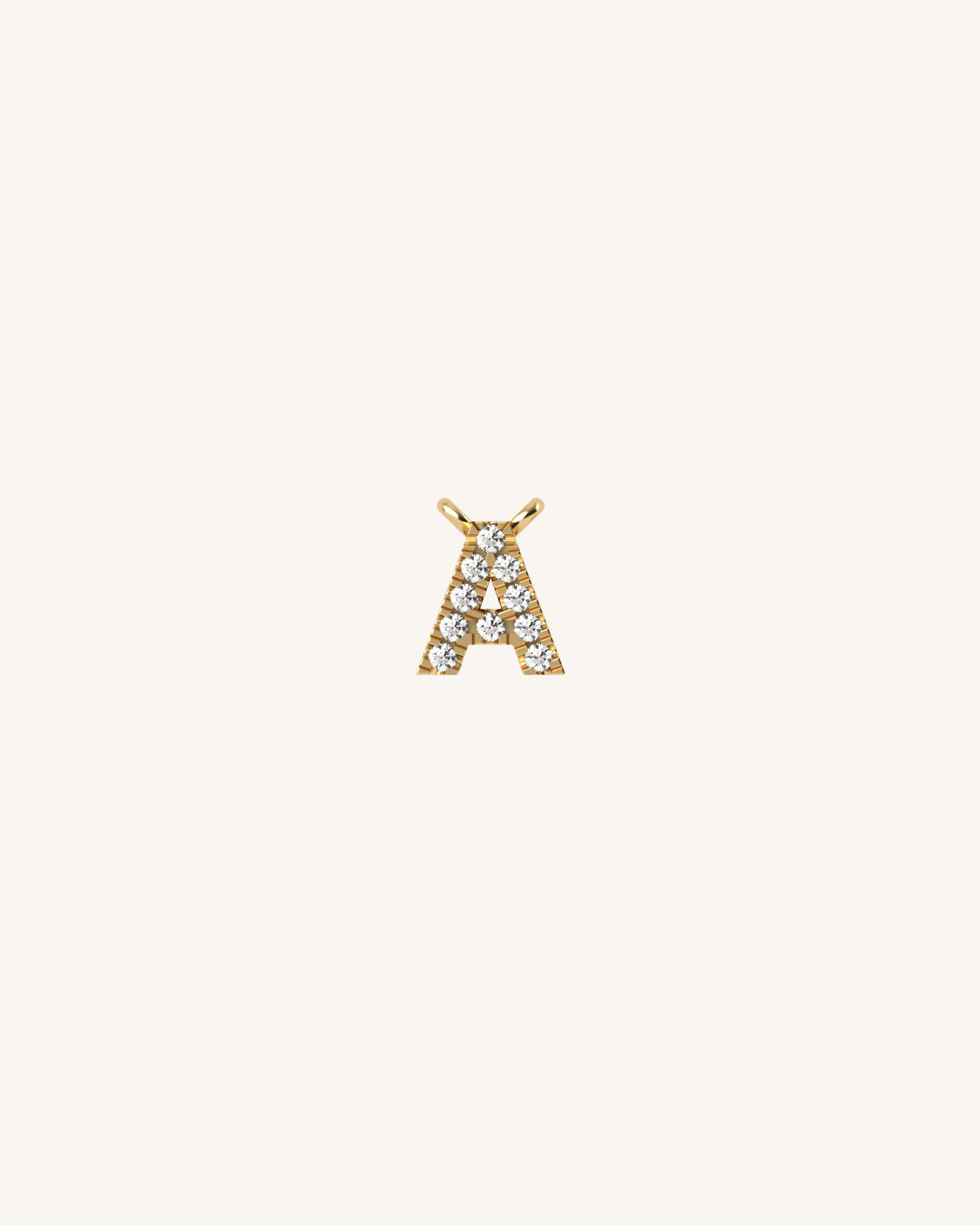 Fixed Diamond Letter Charm | Add To Your Piece