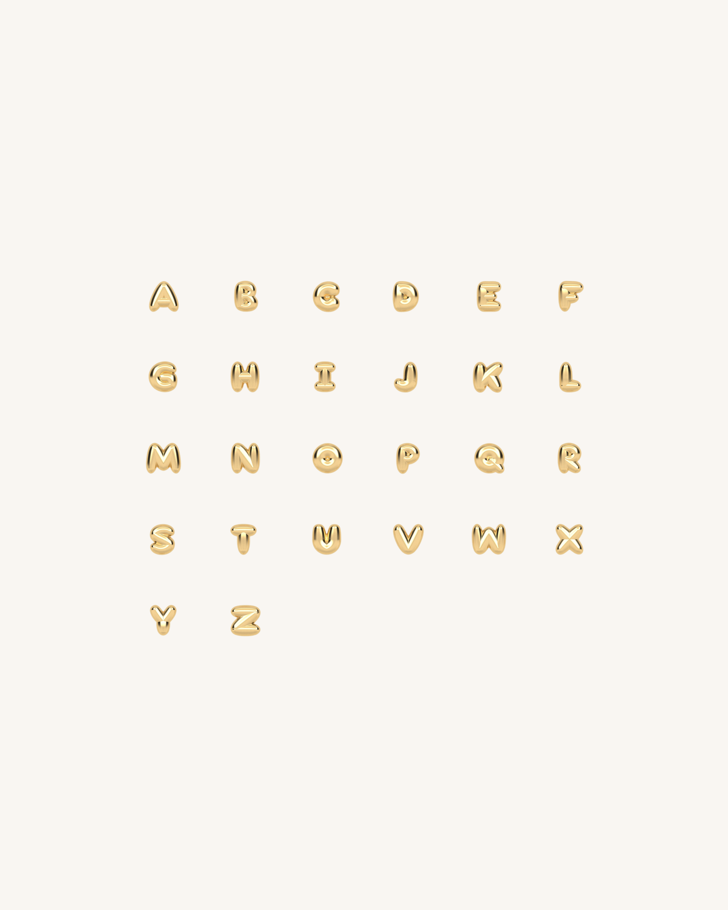 Puffed Letter Charm | Add To Your Piece