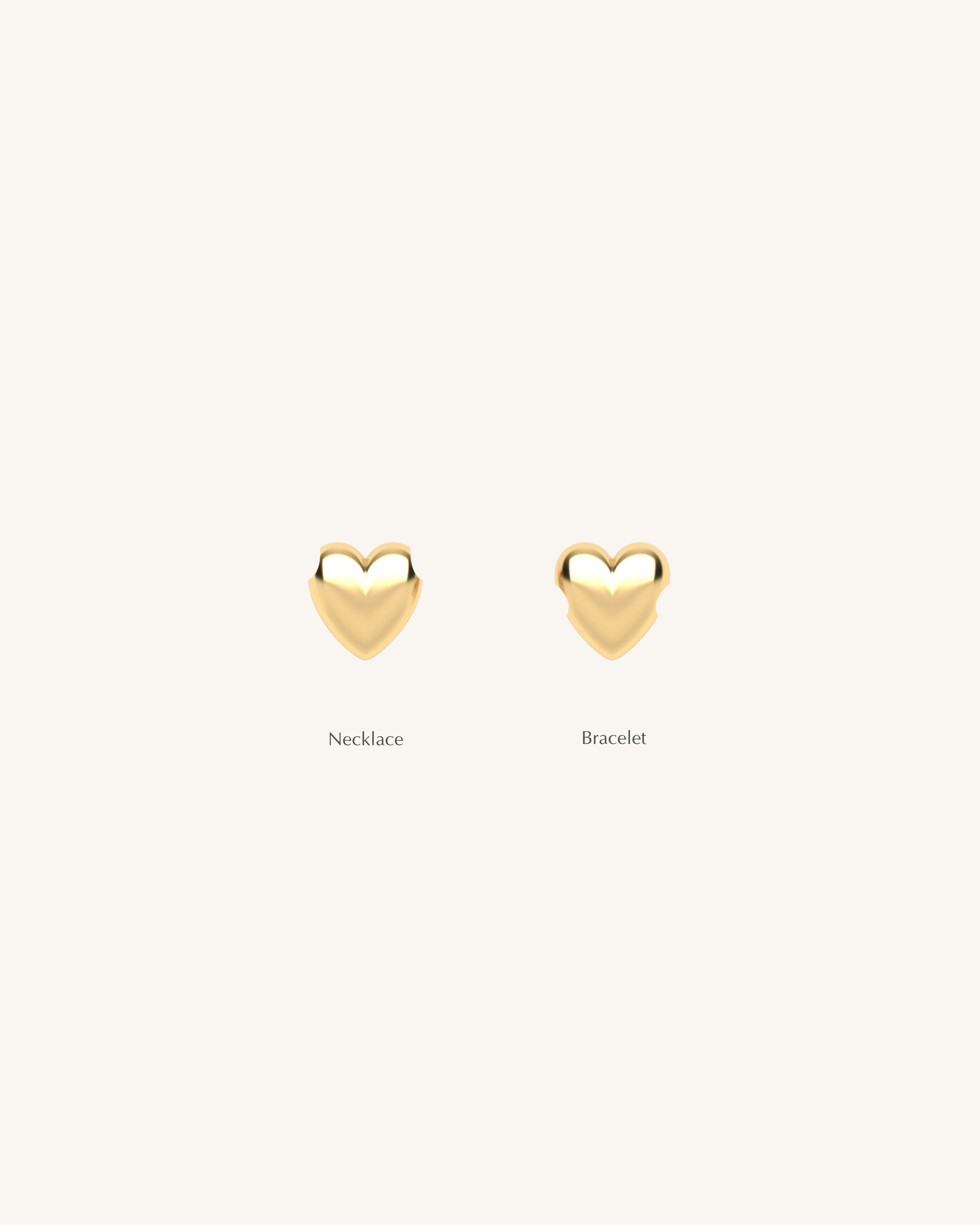 Puffed Heart Charm | Add To Your Piece