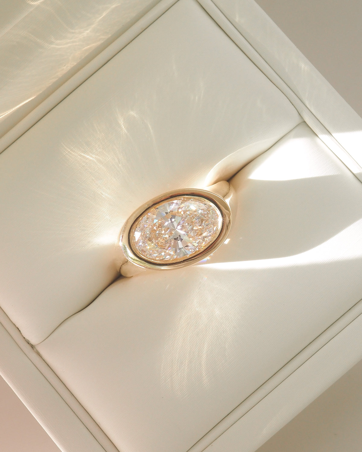 Riva Signet | 3ct Oval Lab-Grown Diamond Ring