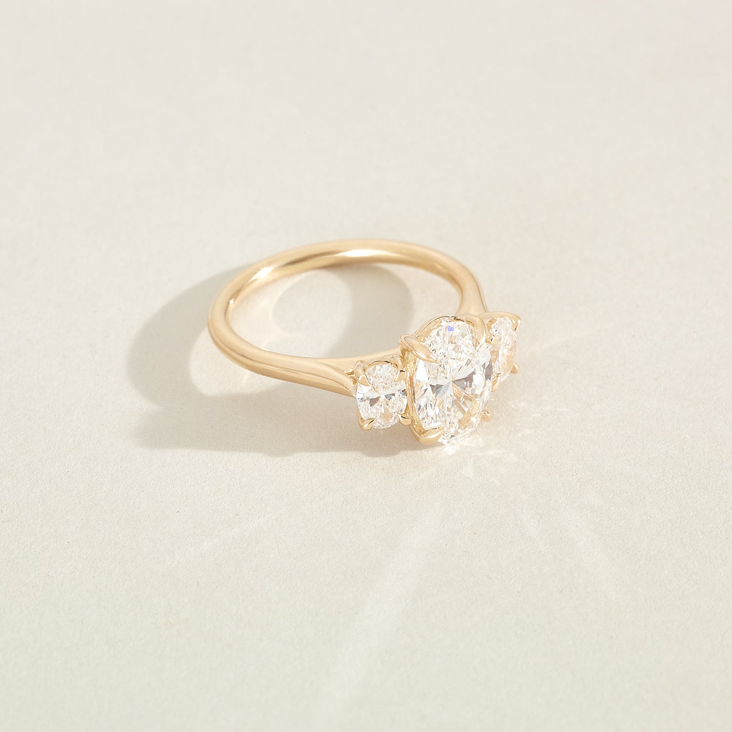 Ava | Oval Trilogy Lab-Grown Diamond Engagement Ring