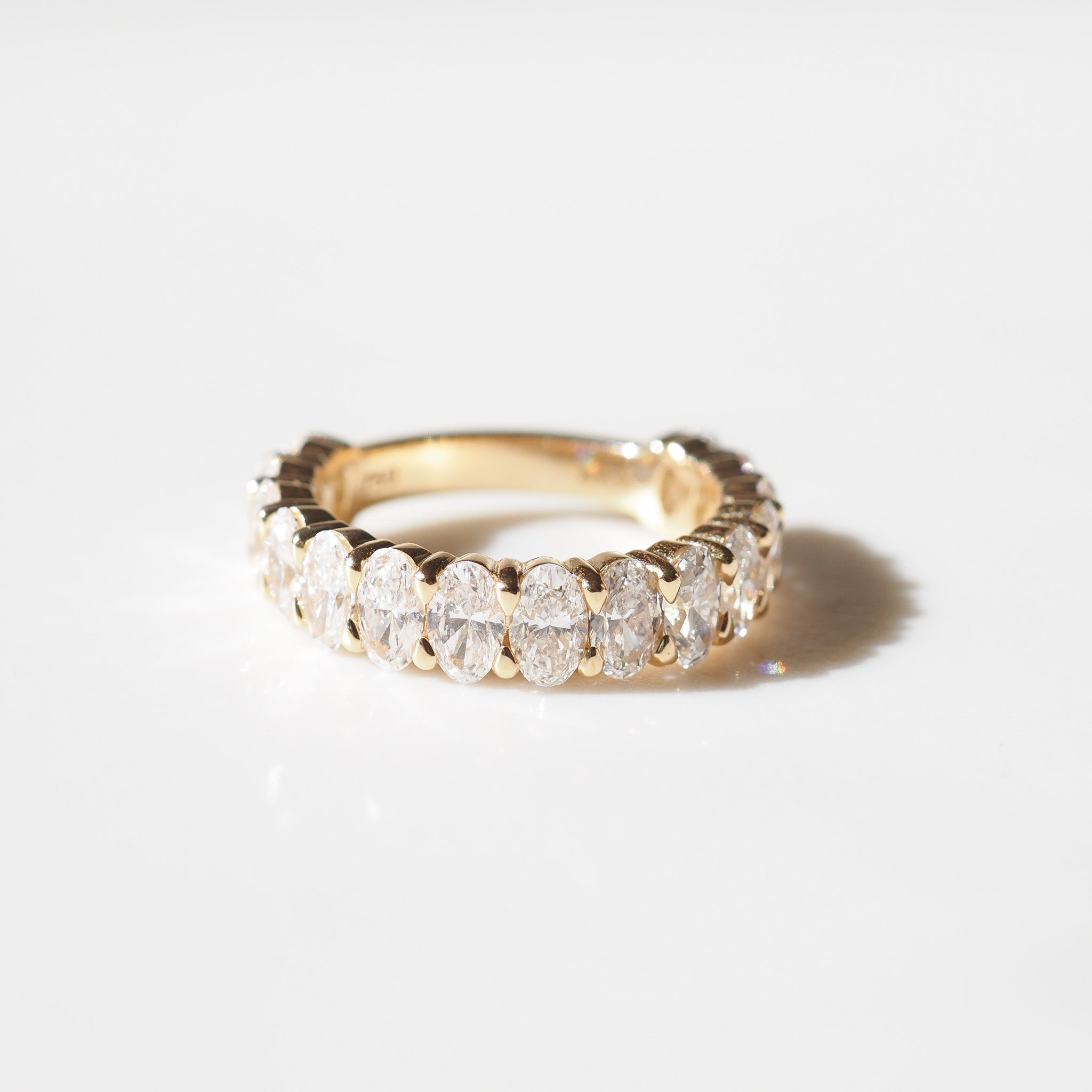 Camille Three Quarter Set | Medium Oval Diamond Ring