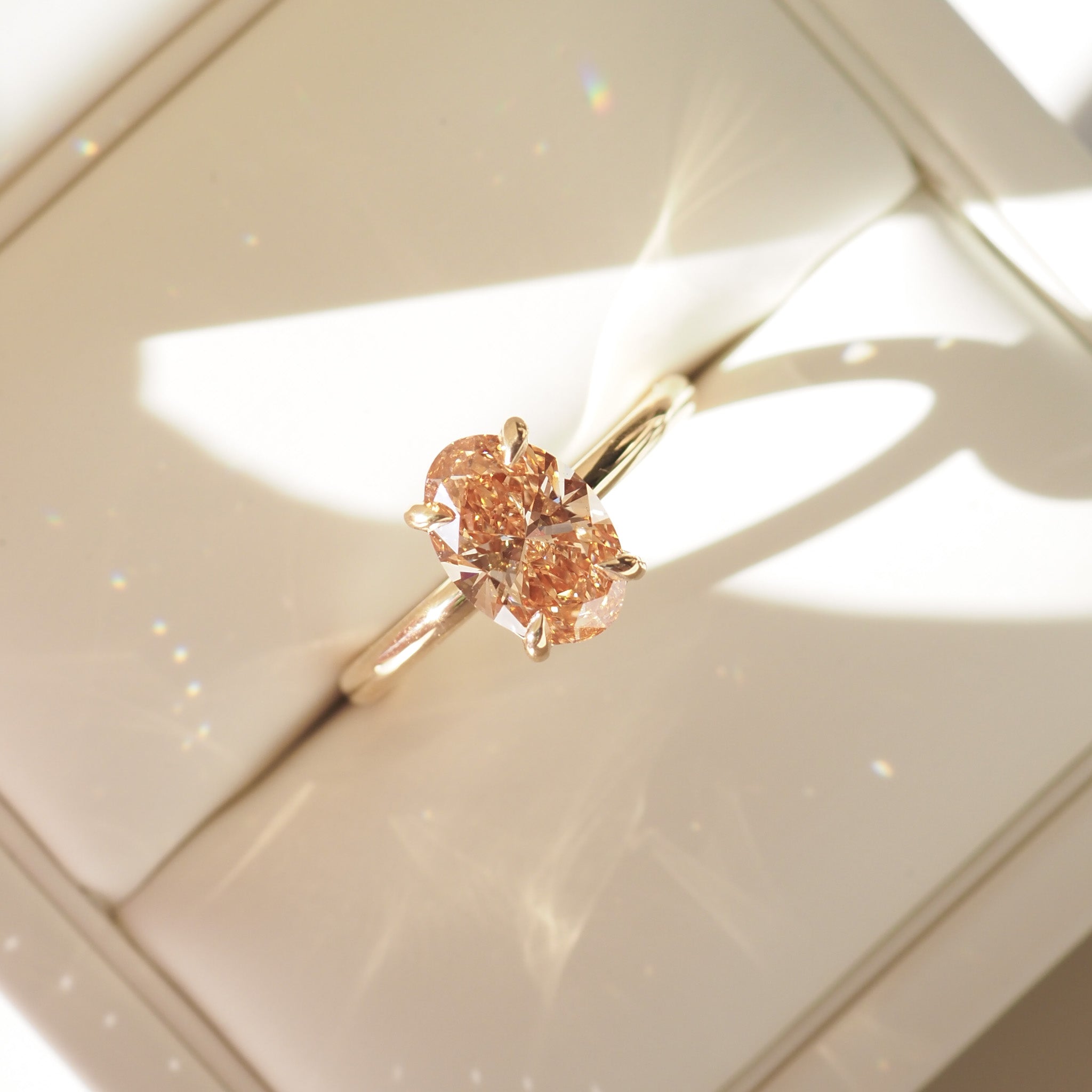 Champagne Oval | 1.5ct Solitaire Engagement Ring