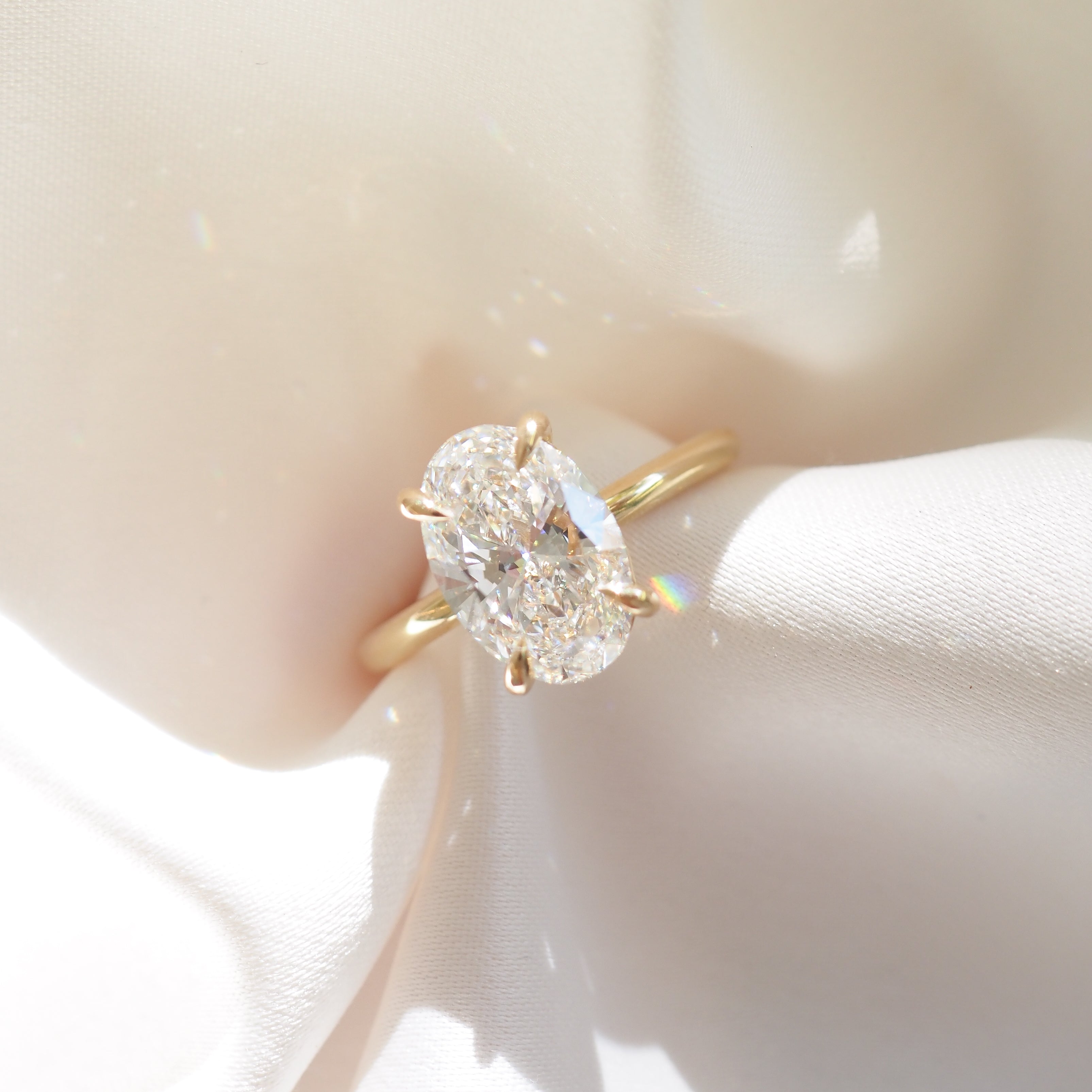 Clara | 2ct Solitaire Oval Lab Grown Diamond Engagement Ring