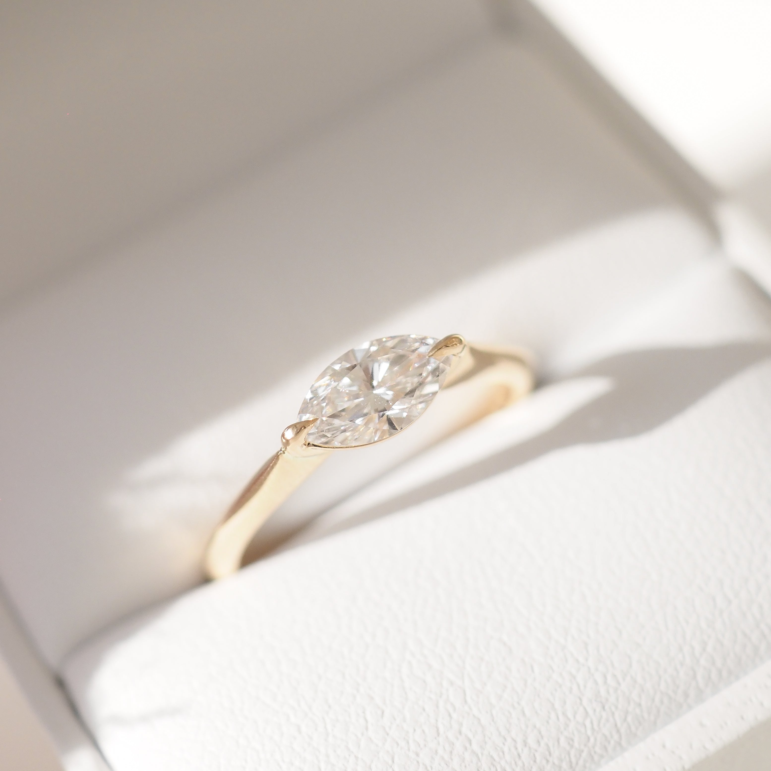 Crescent | East West Marquise Lab-Grown Diamond Engagement Ring