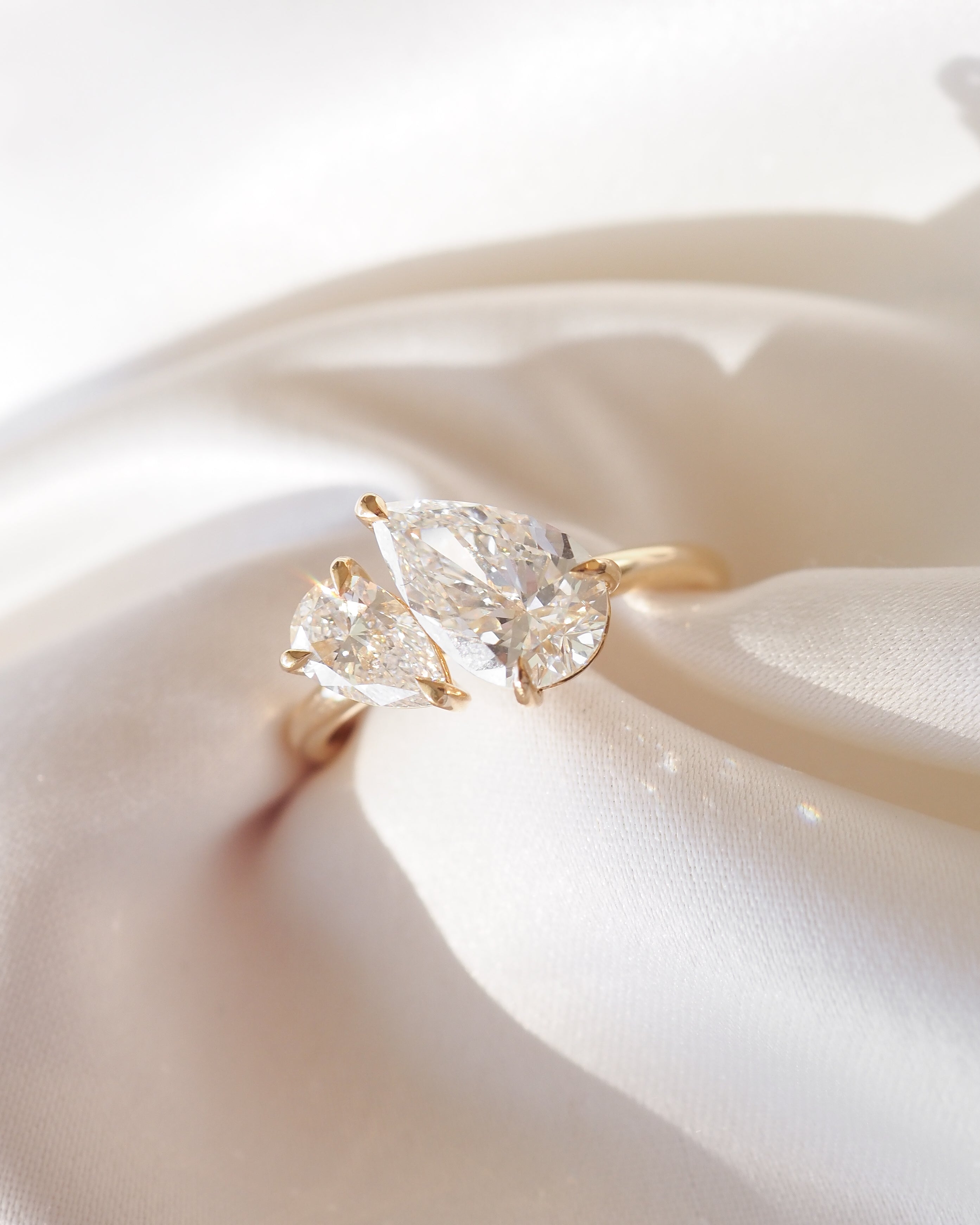 Duet | 2.1ct Pear Duet Lab-Grown Diamond Engagement Ring