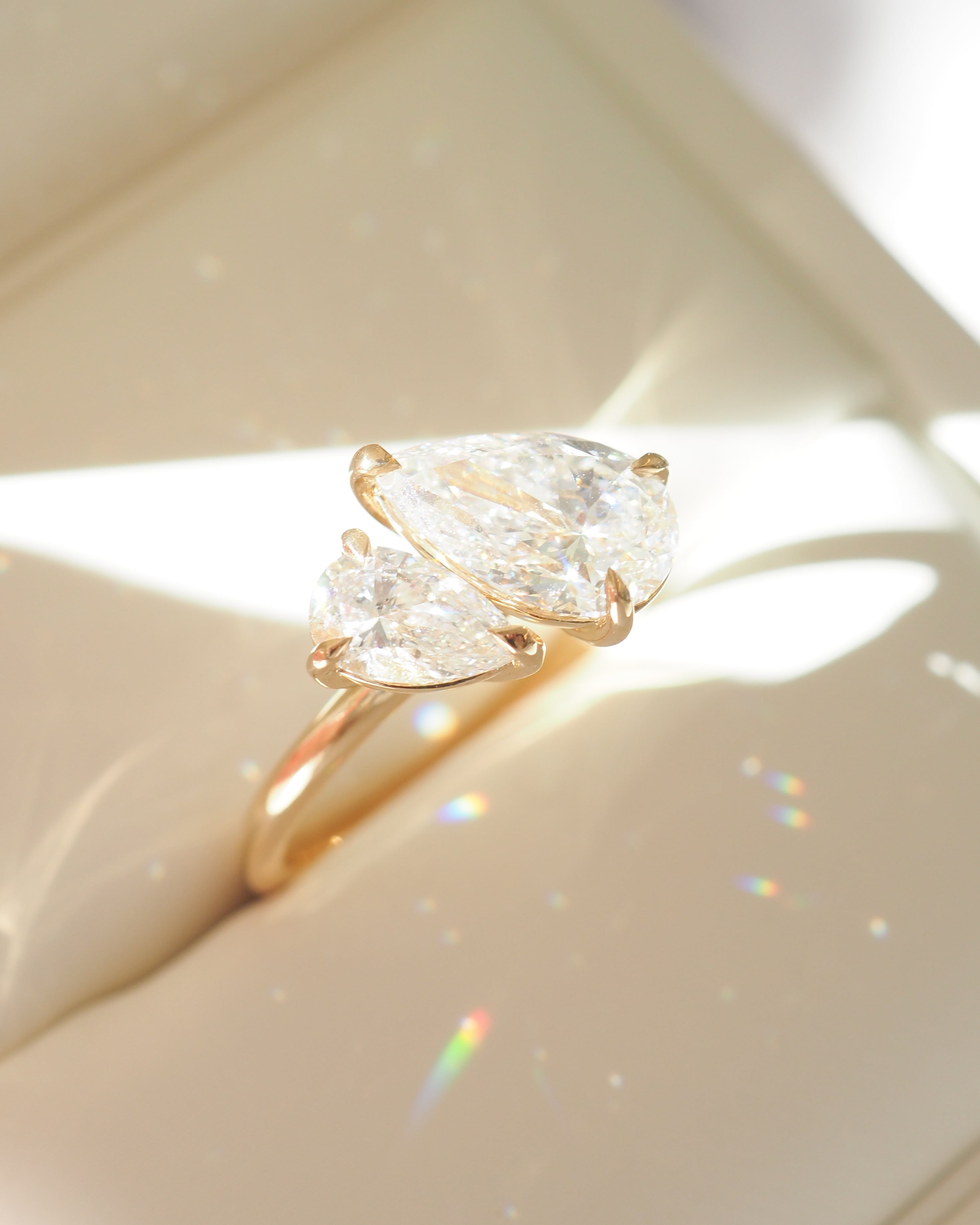 Duet | 2.1ct Pear Duet Lab-Grown Diamond Engagement Ring