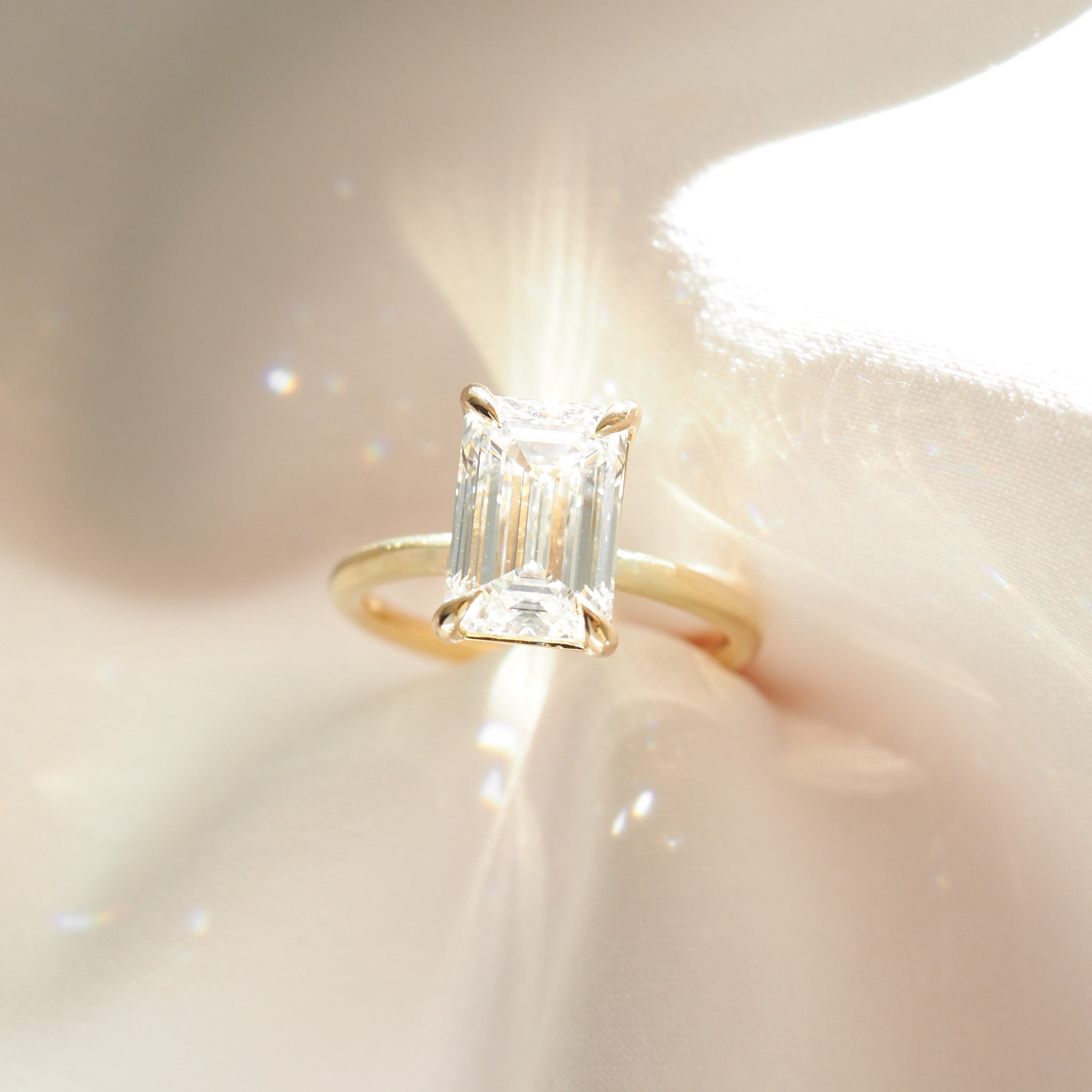 Eva | 3ct Emerald Lab-Grown Diamond Ring