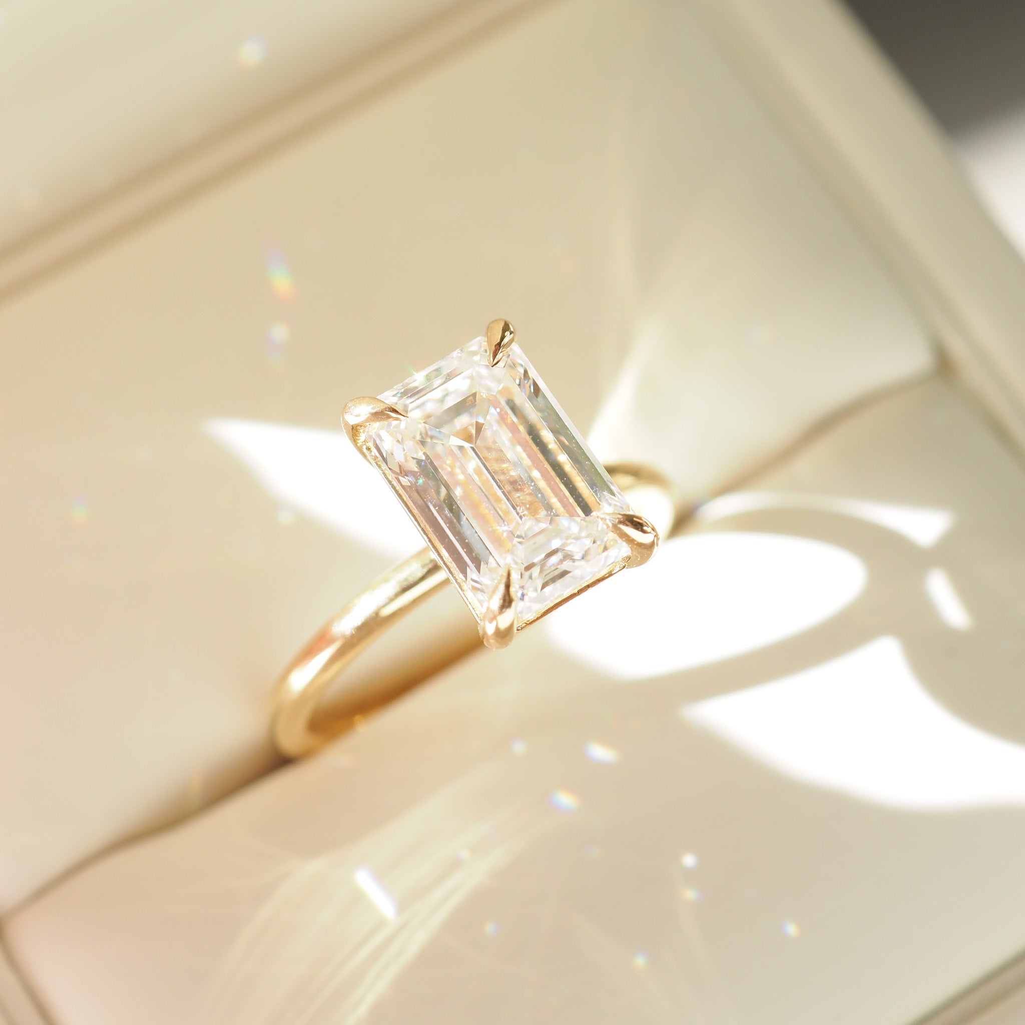 Eva | 3ct Emerald Lab-Grown Diamond Ring