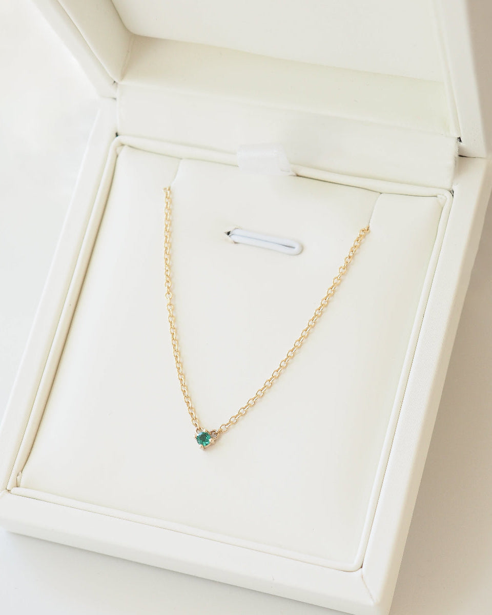 Tiny Birthstone Necklace | Archive Gemstone Necklace