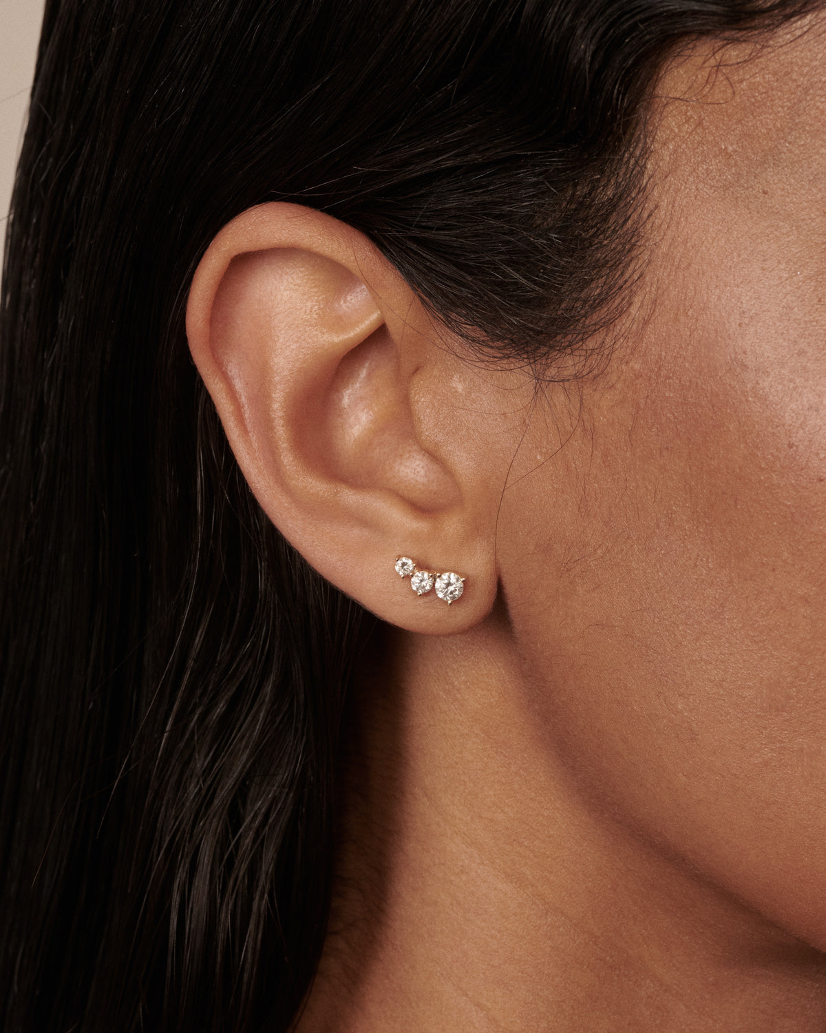 Graduating Studs | Round Lab-Grown Diamond Earrings