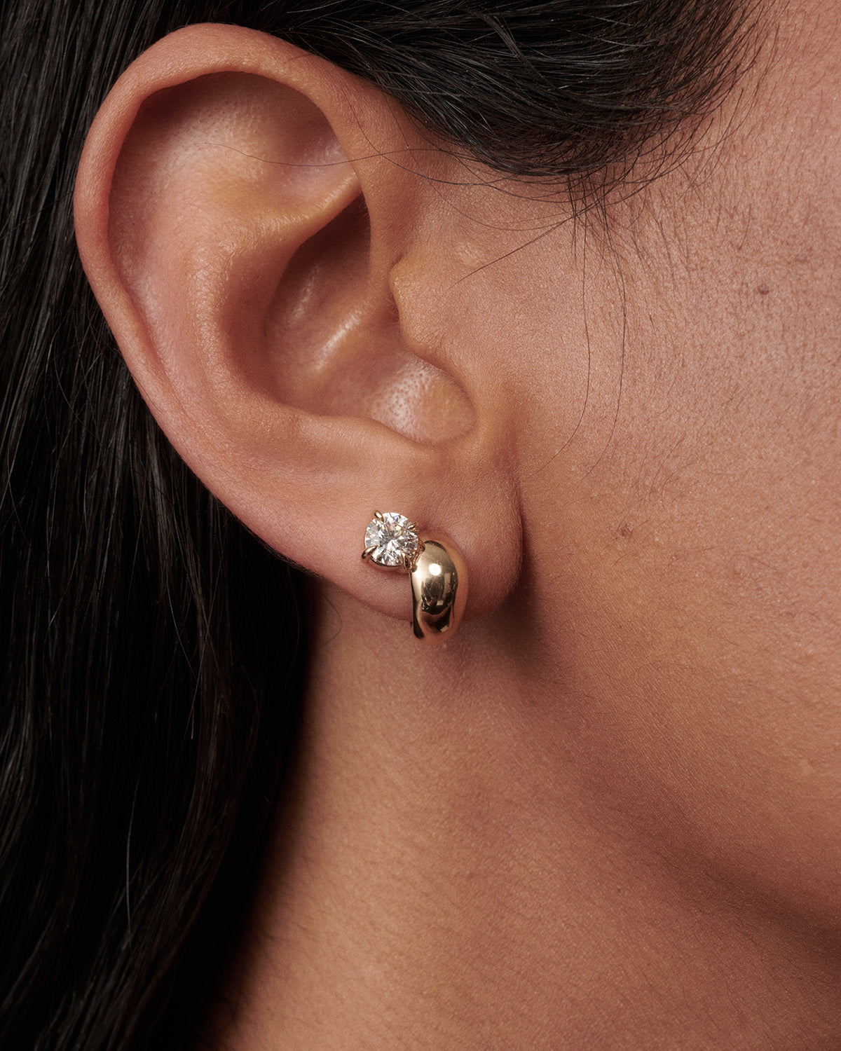 Bold Illusion Hoops | Lab-Grown Diamond Hoop & Stud