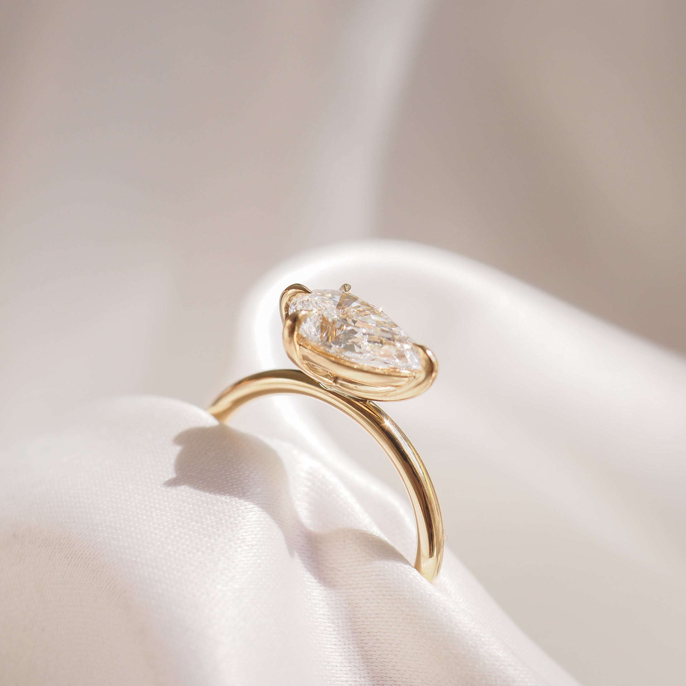 Lara | 1.5ct Pear Solitaire Lab-Grown Diamond Engagement Ring