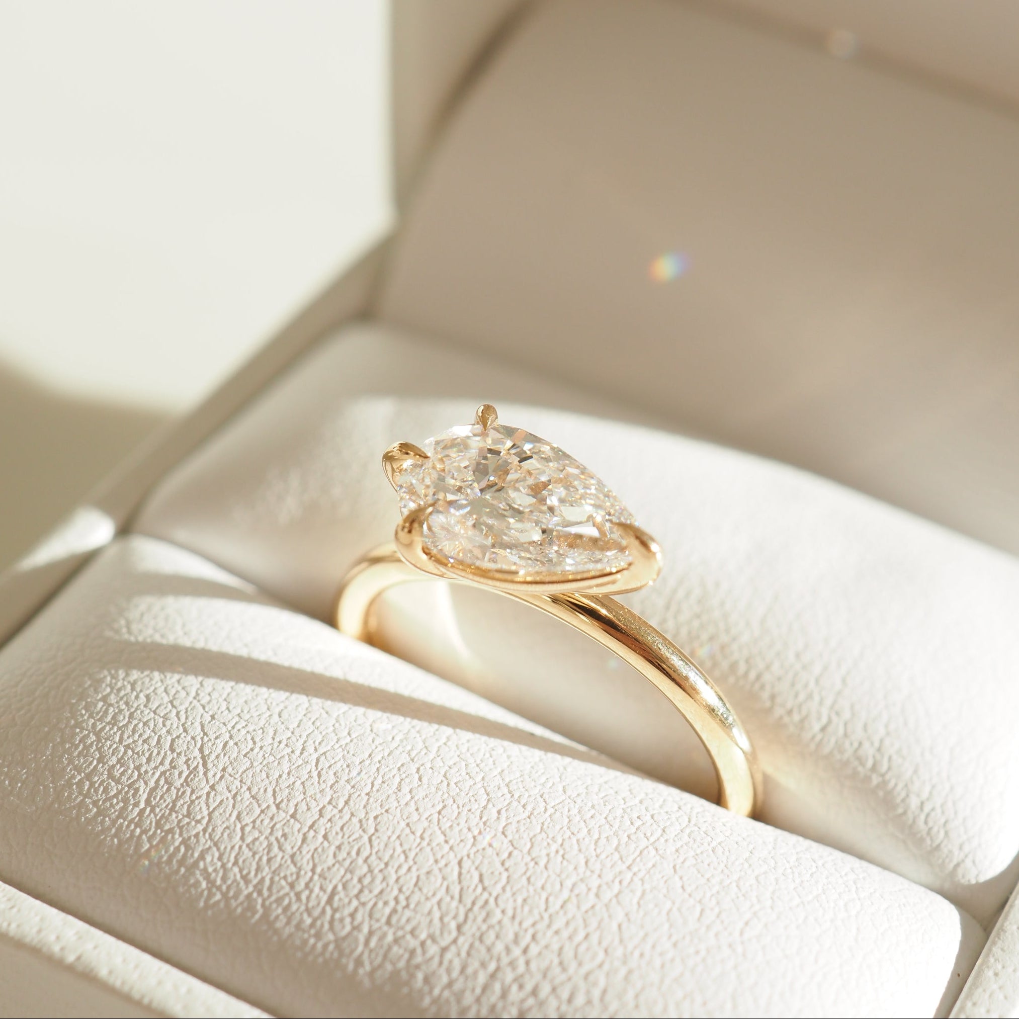 Lara | 1.5ct Pear Solitaire Lab-Grown Diamond Engagement Ring