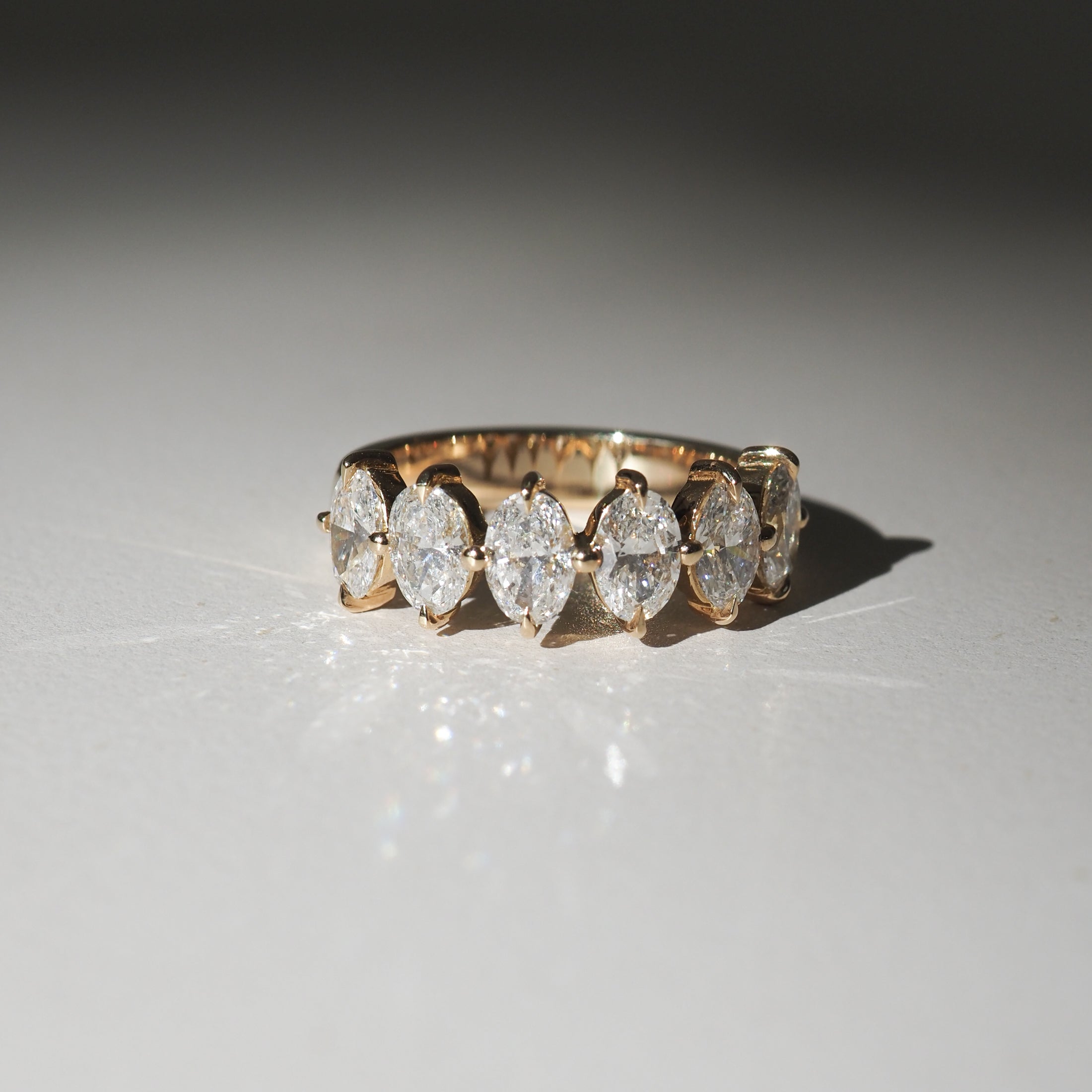 Lena | Archive Oval Diamond Wedding Ring