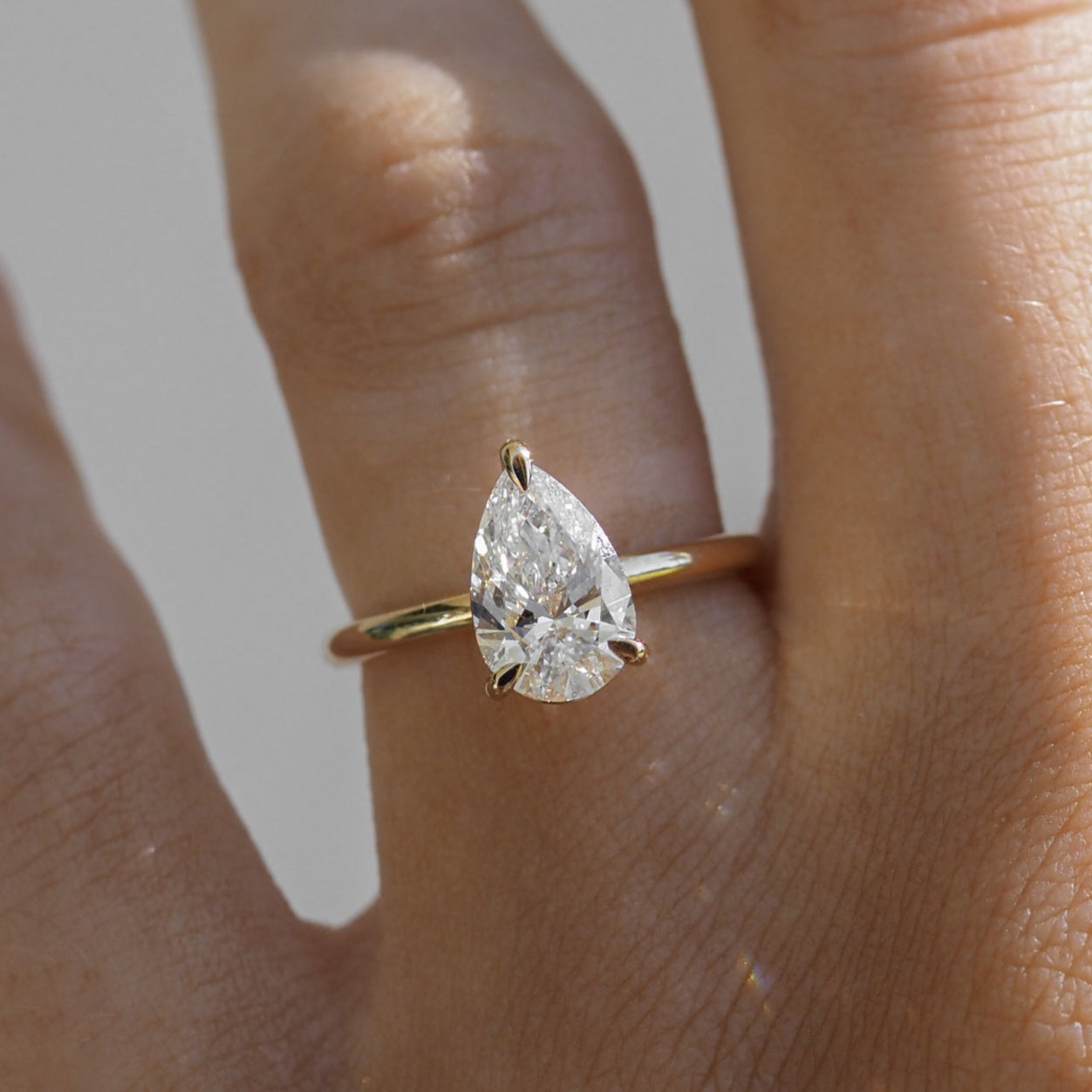 Lyla | 1.5ct Pear Solitaire Lab-Grown Diamond Engagement Ring