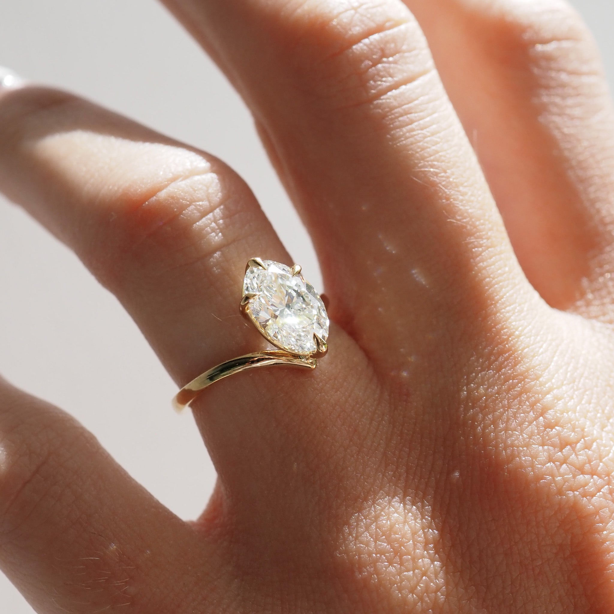 Ora | 2ct Oval Wishbone Solitaire Ring