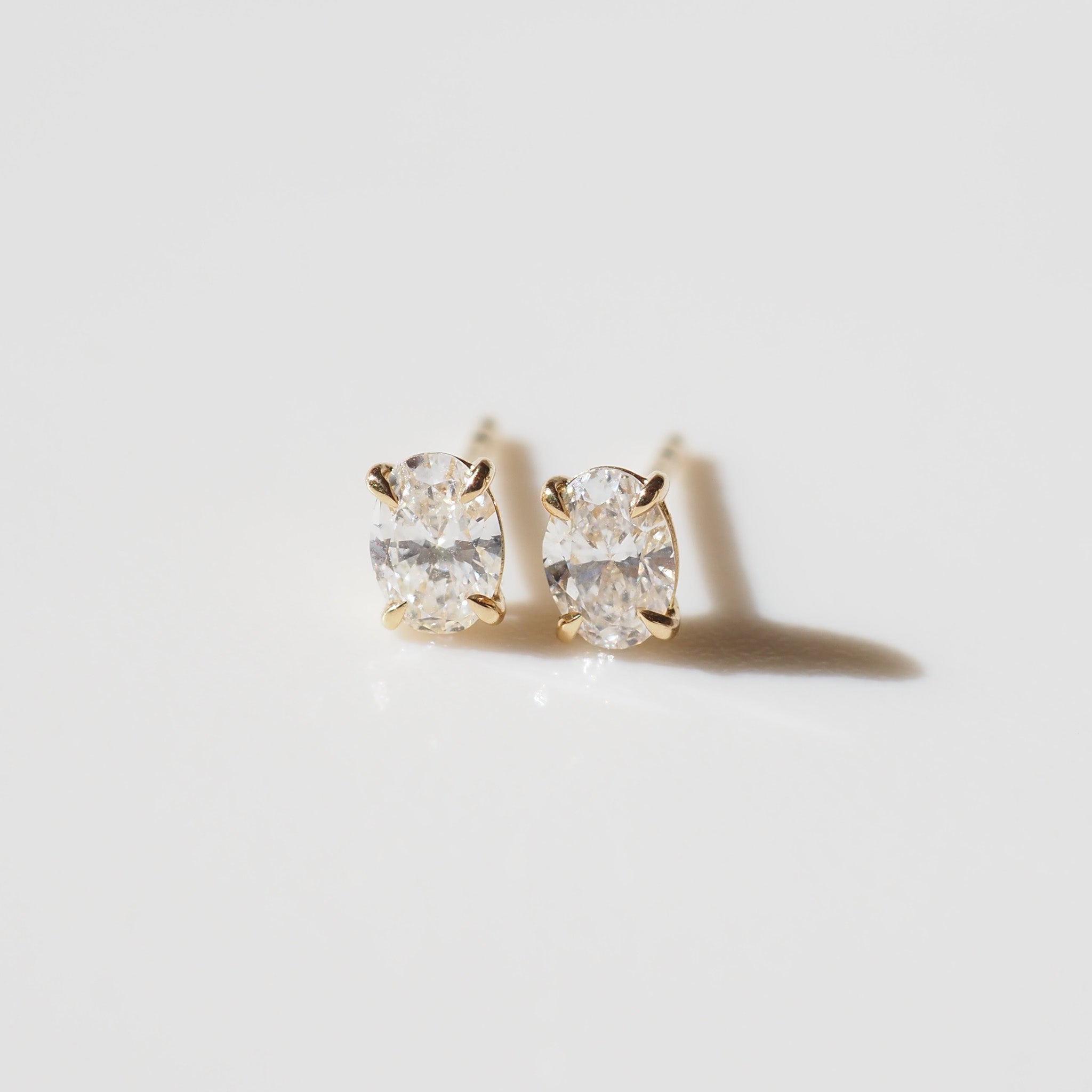 Clara Studs | 0.5ct Oval Lab-Grown Diamond Earrings
