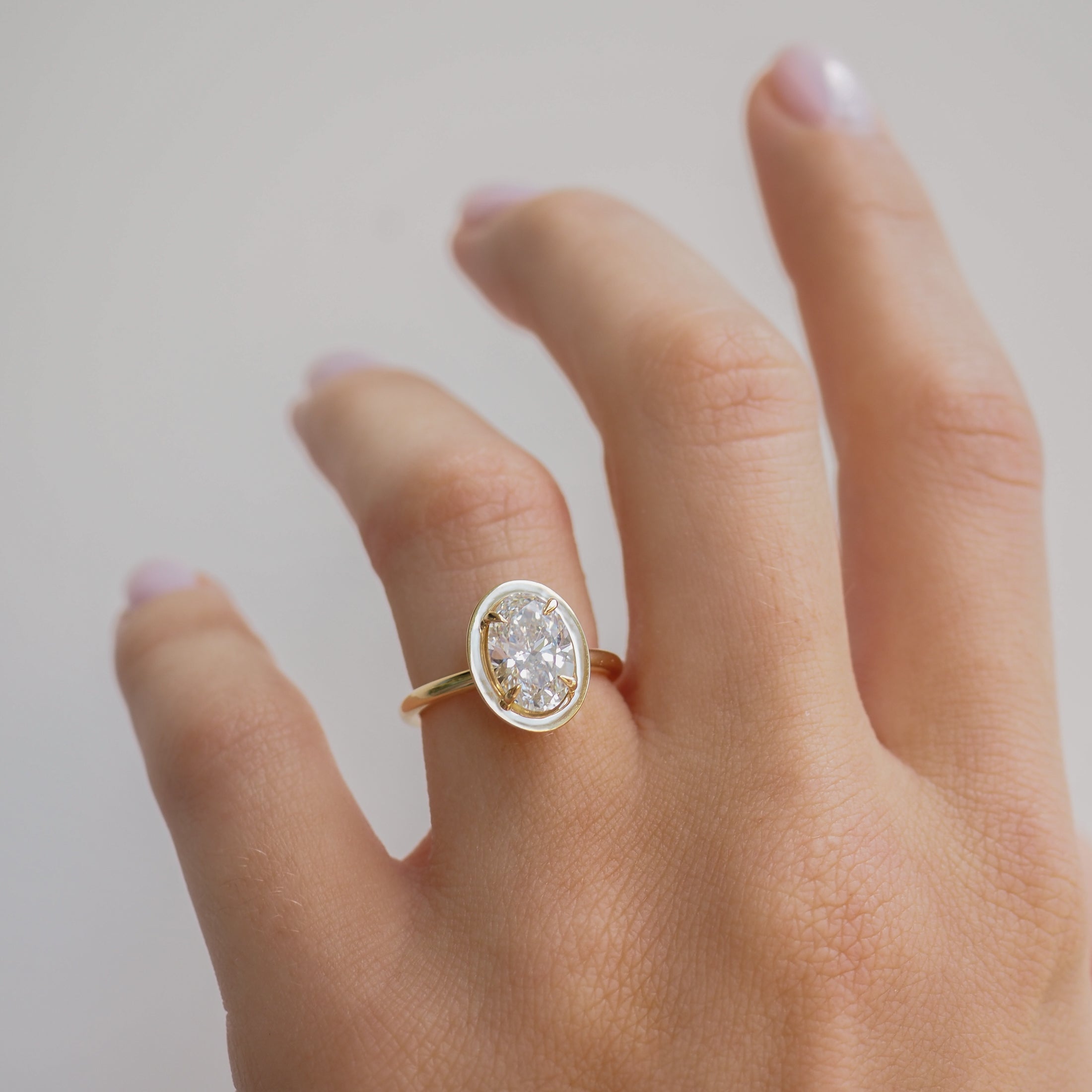 Harper | 2ct Oval Solitaire Lab-Grown Diamond Ring with Halo
