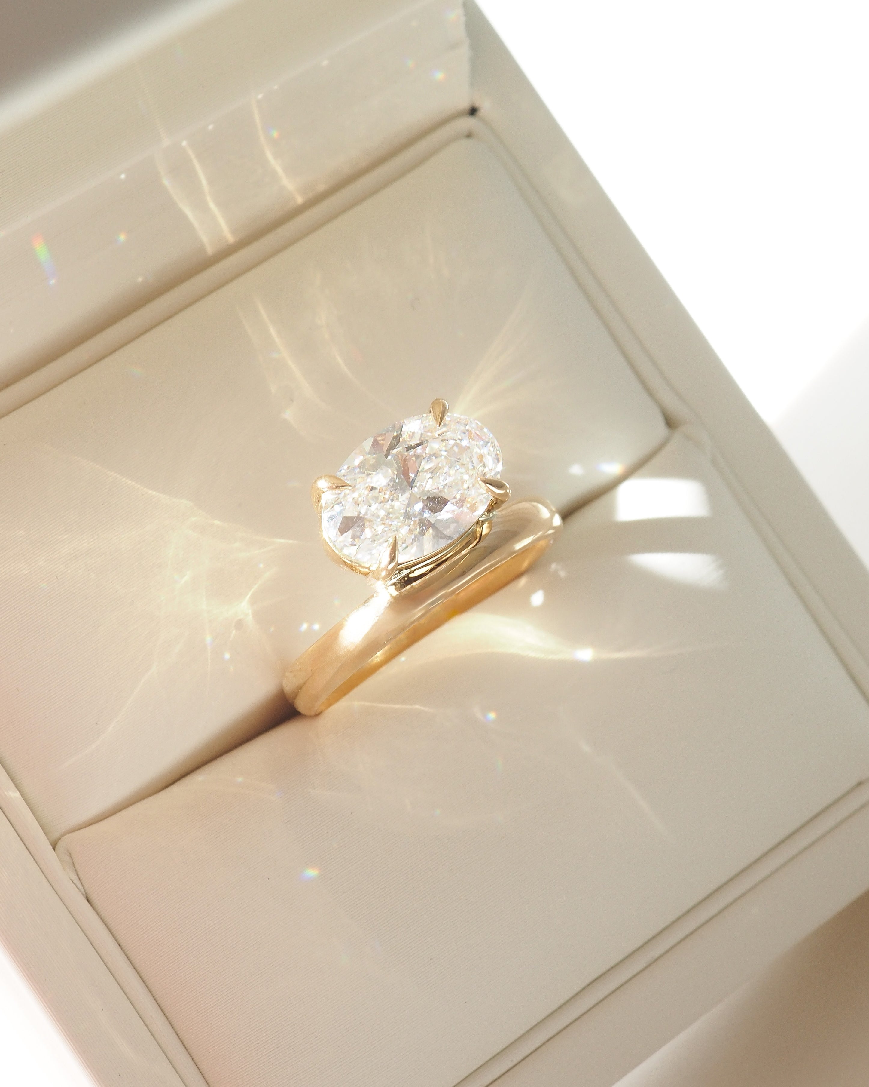 Orbit Offset | 2.5ct Oval Lab-Grown Diamond Solitaire Ring