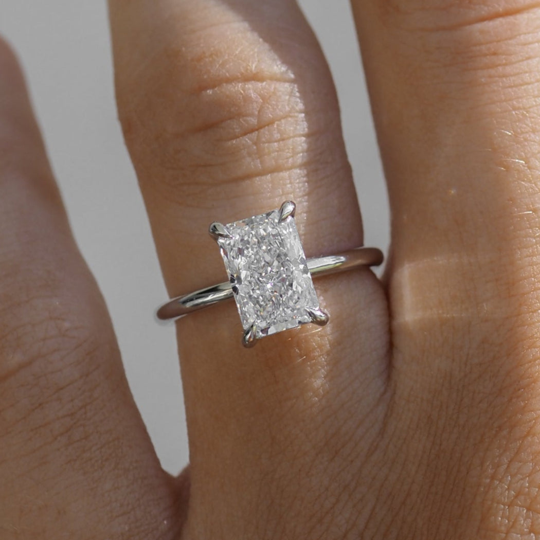 Rhea | 2ct Radiant Solitaire Lab-Grown Diamond Engagement Ring