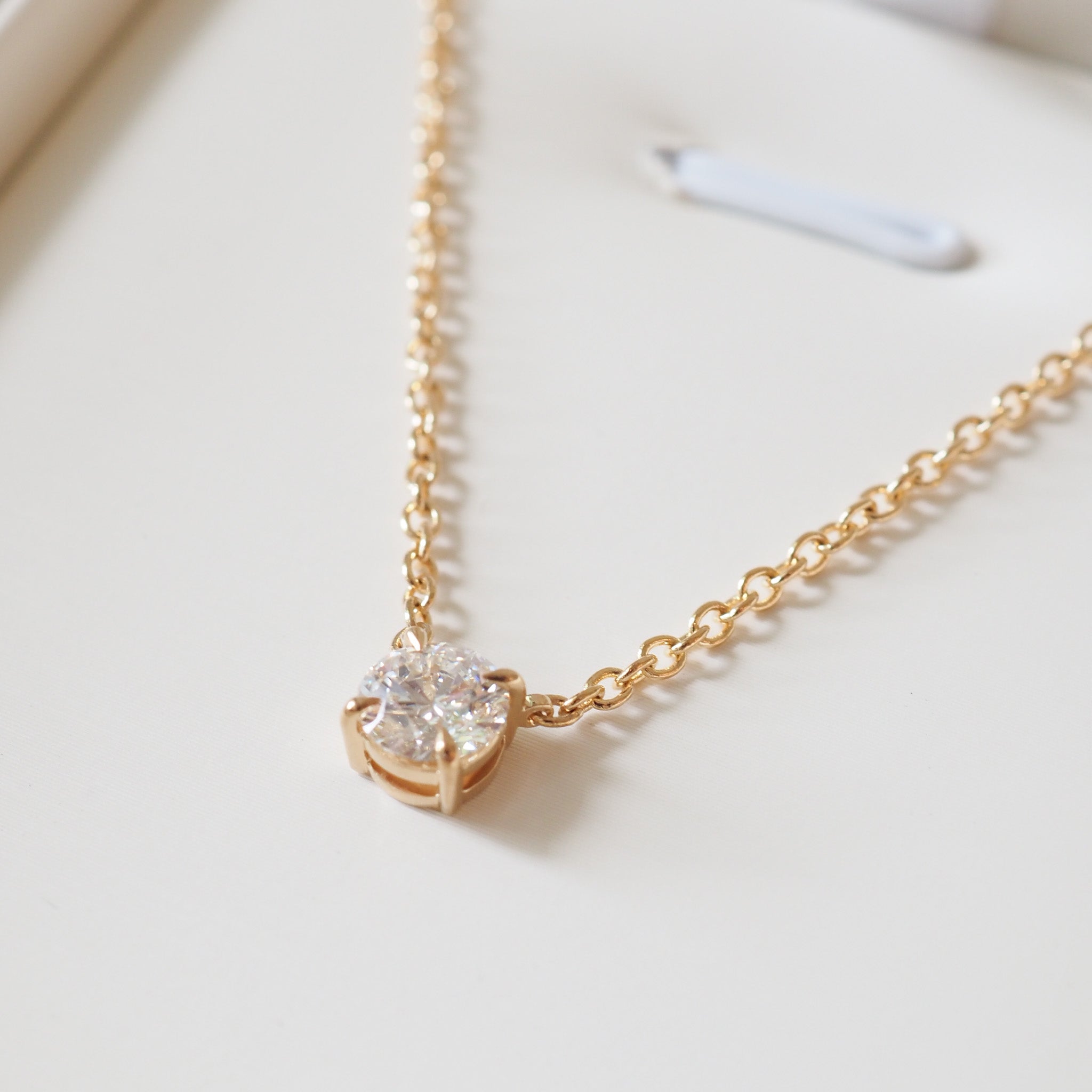 Round Diamond Necklace | 0.52ct Round Lab-Grown Diamond