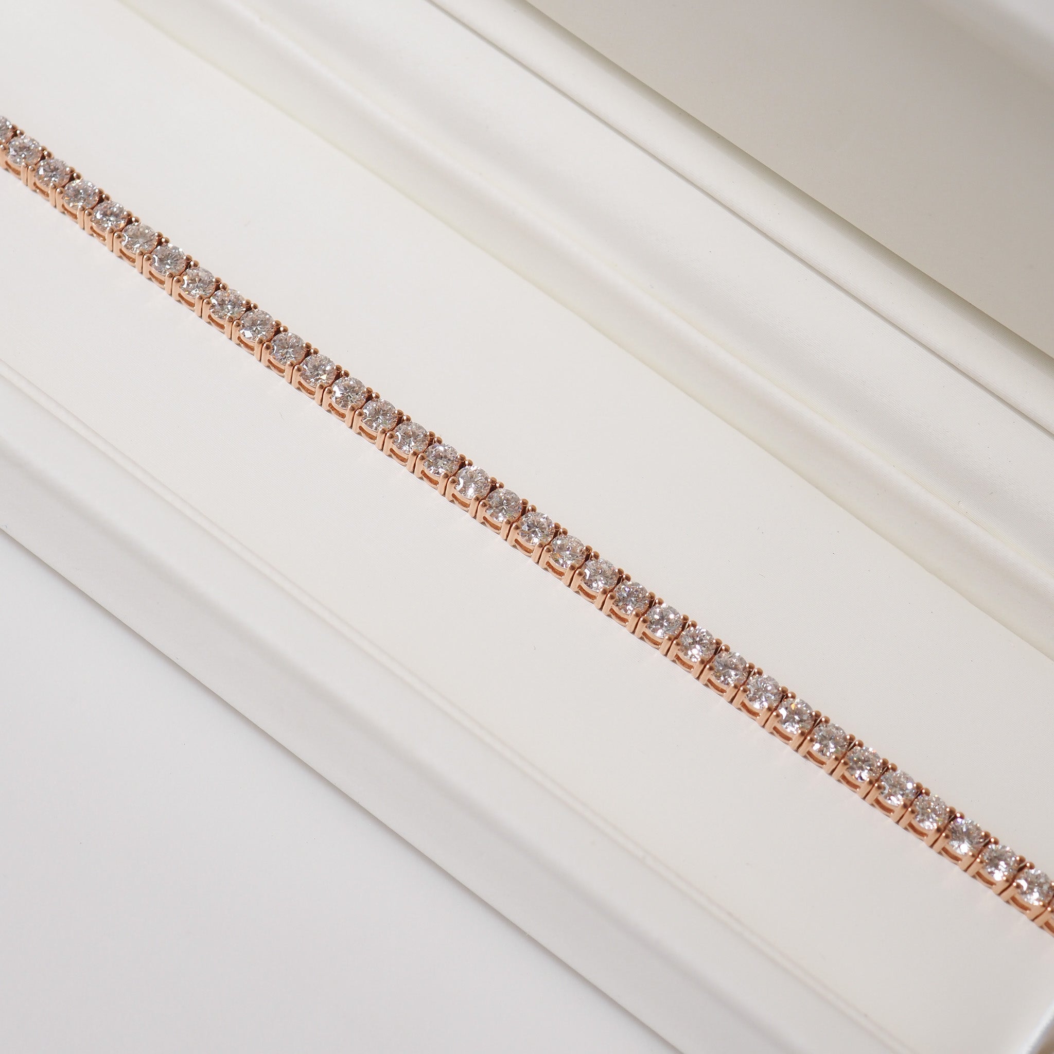 Tennis Bracelet | 5.5ct Rose Gold Lab Grown Diamond Bracelet