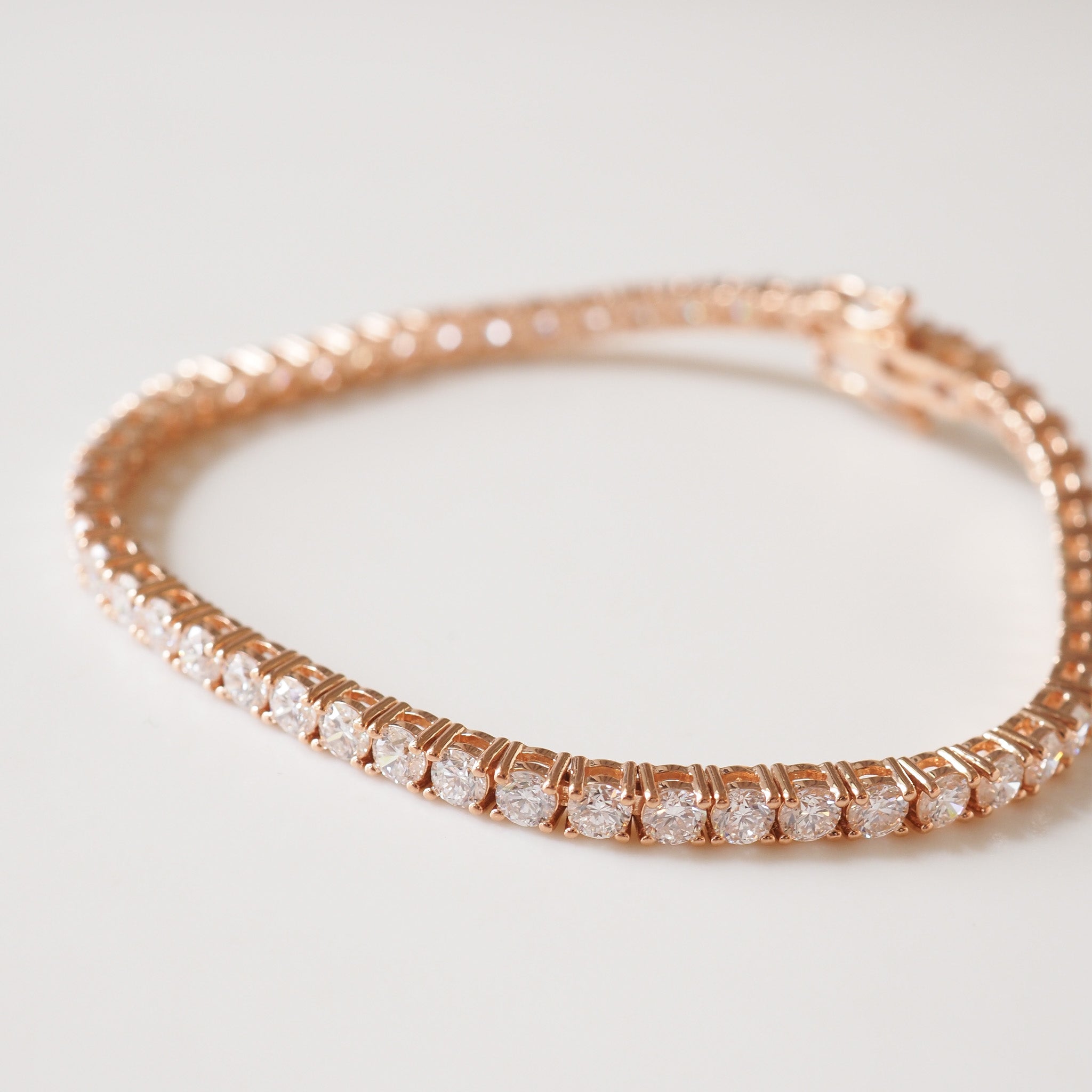 Tennis Bracelet | 5.5ct Rose Gold Lab Grown Diamond Bracelet