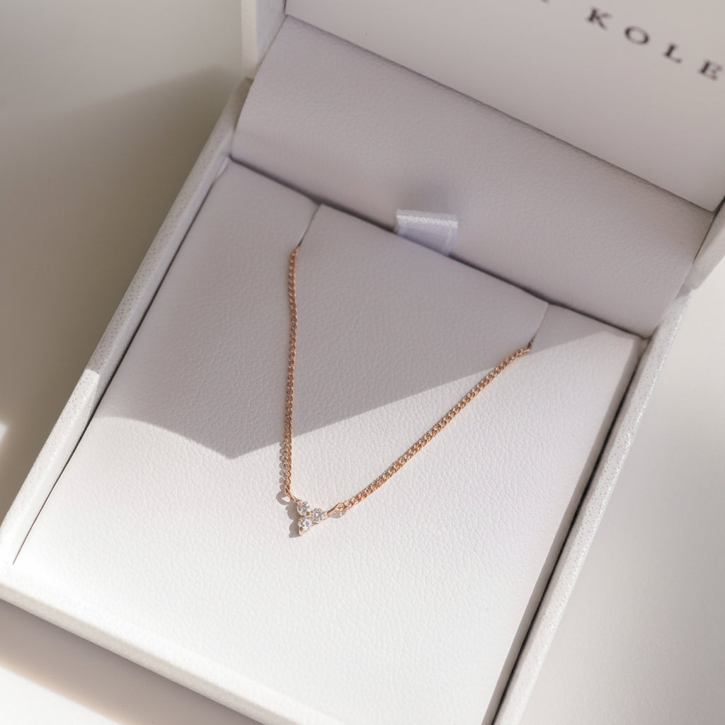 Therefore Necklace | Archive Rose Gold Diamond Necklace