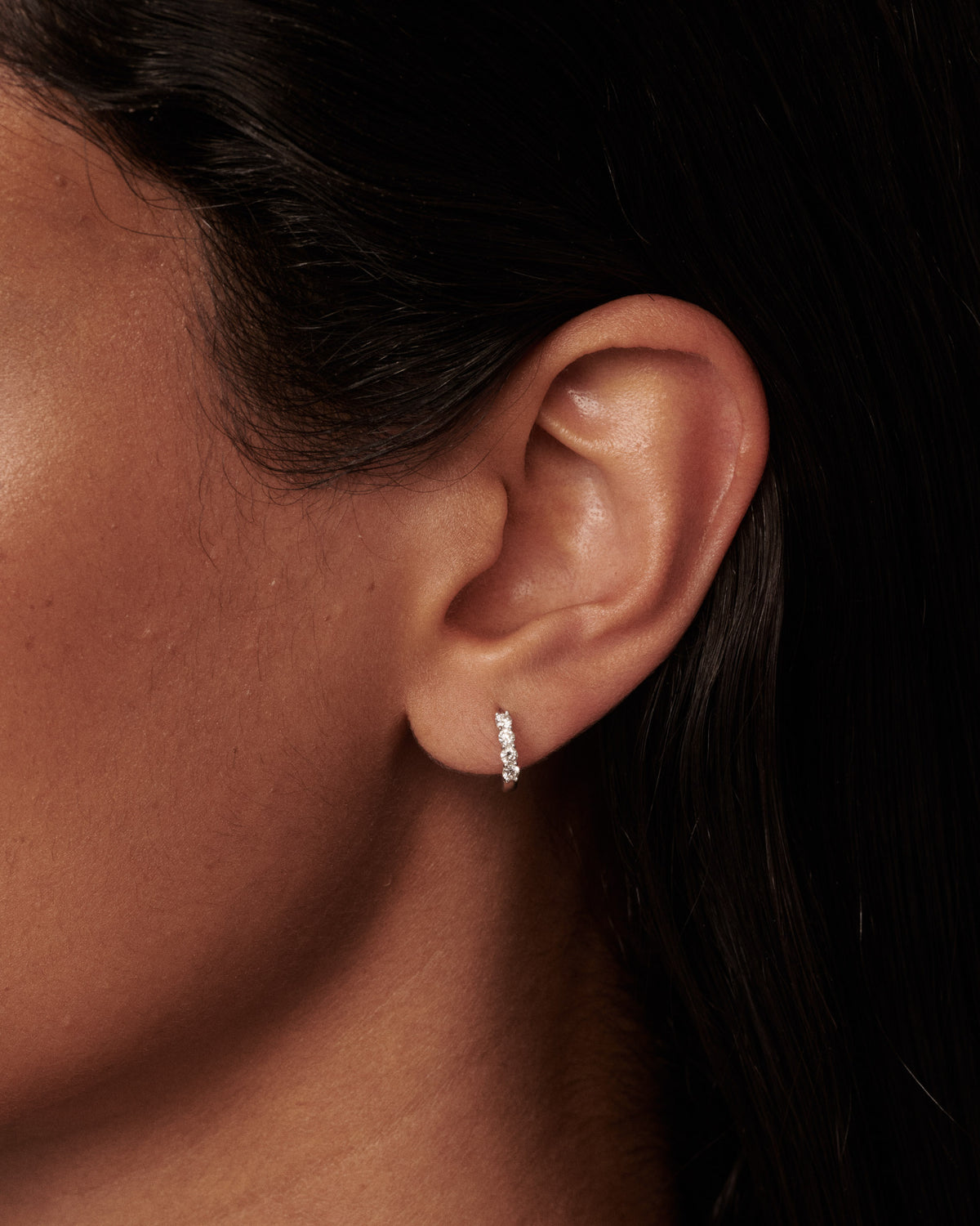 Tiny Diamond Huggies | 2mm Lab-Grown Diamond Earrings