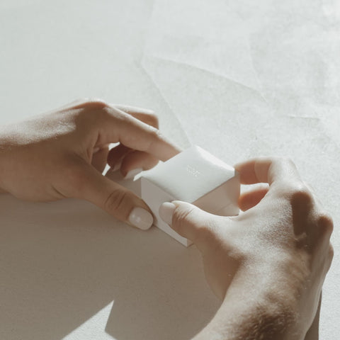 A simple bold band designed for comfort and simplicity, with a polished finish and soft curved edges. Photo featuring a low half round band, 6mm band width, 2mm band thickness and a polished finish. 